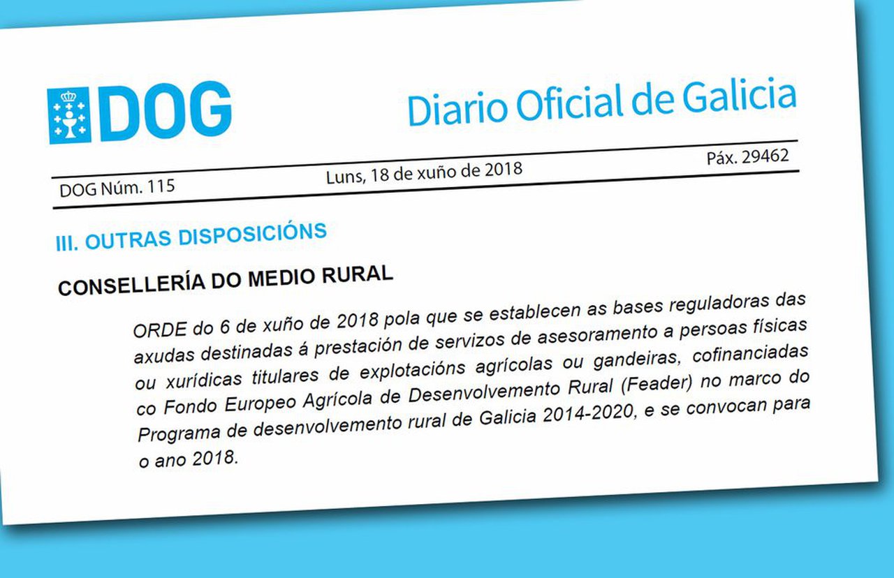 Medio Rural convoca las nuevas ayudas para el asesoramiento de las explotaciones agrícolas y ganaderas