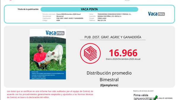 En 2020, a revista Vaca Pinta tamén chegou ao seu destino