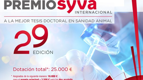 Abierta la convocatoria para la 29ª edición del Premio Syva Internacional a la Mejor Tesis Doctoral en Sanidad Animal