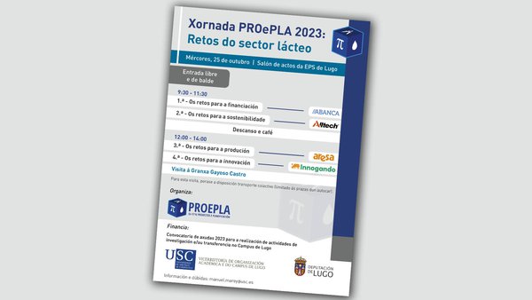 A xornada "Retos do sector lácteo" de PROePLA chega o 25 de outubro