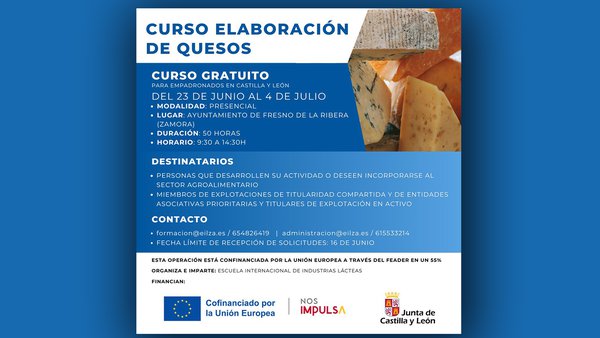 Abierto el plazo de inscripciones para un curso de elaboración de quesos de la Eilza