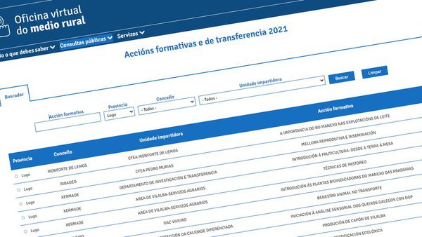 La Agacal organiza cursos formativos en Ribadeo y Monforte la semana que viene