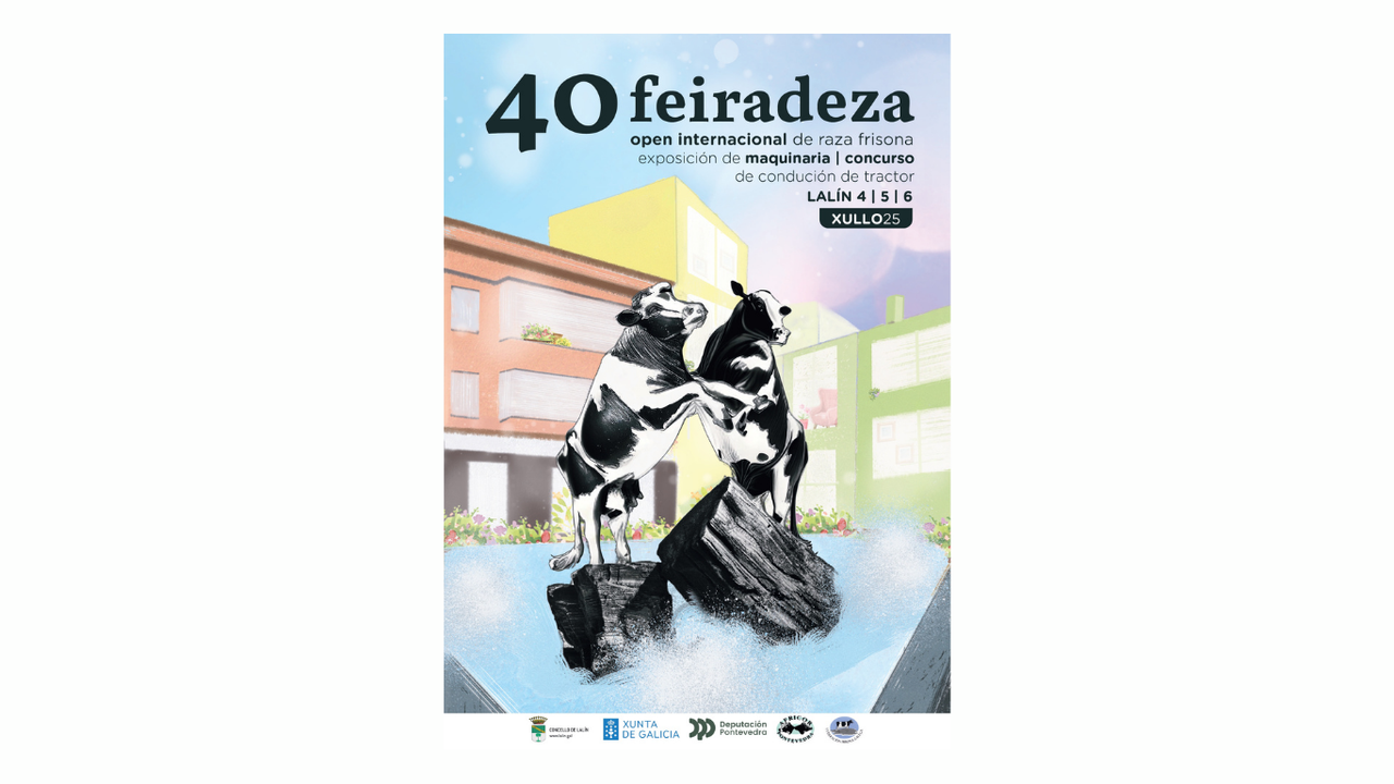 Este sábado se celebrará el concurso de ganado frisón de Feiradeza en Lalín