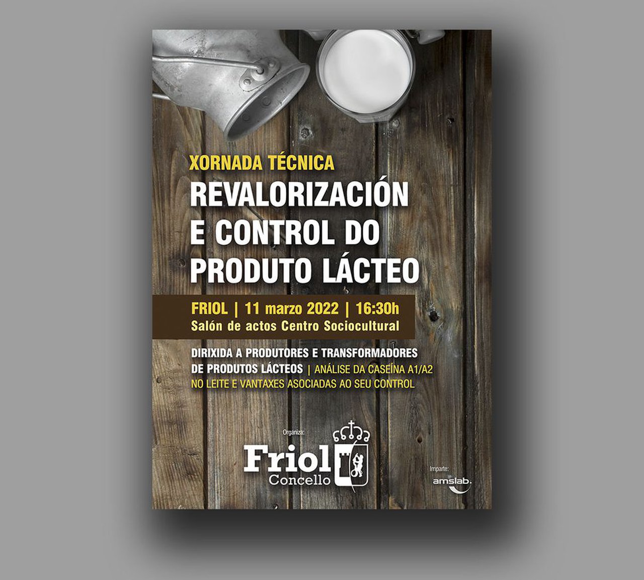Jornada técnica en Friol sobre la revalorización y el control del producto lácteo