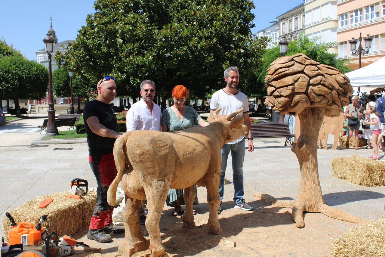 A Vaca e o Carballo, novo monumento en Lugo como homenaxe ao rural galego