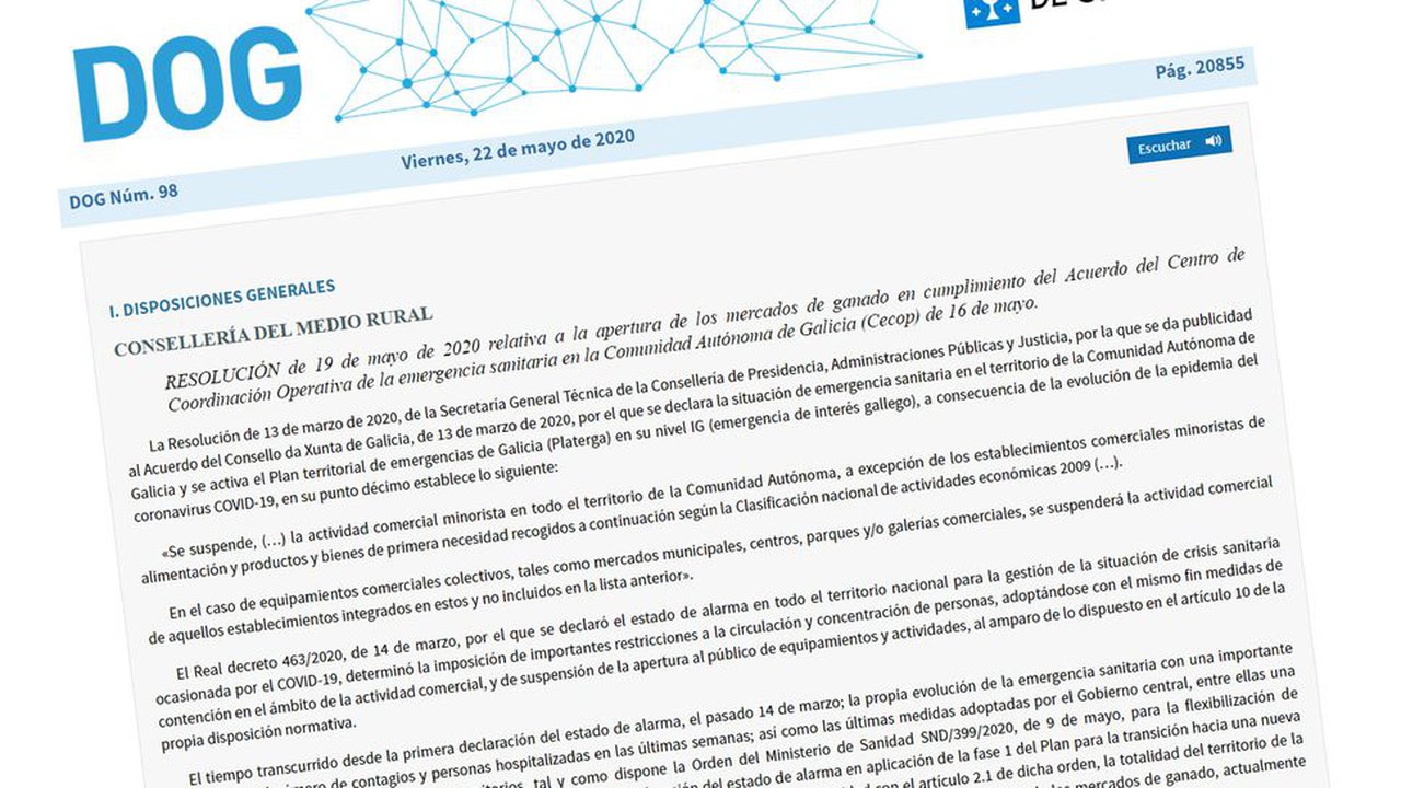 Estes son os novos protocolos que terán que cumprir os mercados de gando a partir de mañá