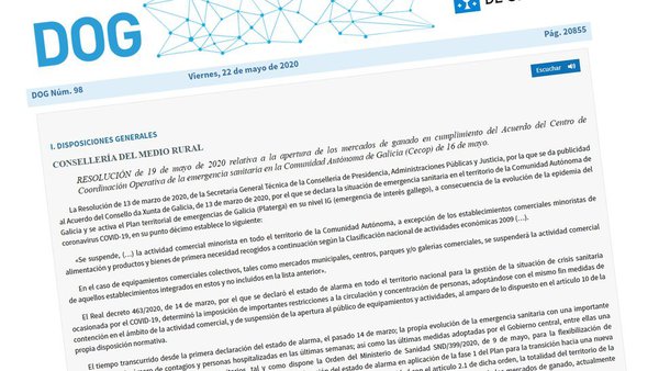 Estes son os novos protocolos que terán que cumprir os mercados de gando a partir de mañá