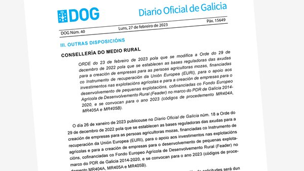 Ampliado el plazo de solicitud de las ayudas para la incorporación de jóvenes al agro, planes de mejora y el desarrollo de pequeñas explotaciones