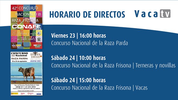 Vaca Pinta emitirá en directo os concursos nacionais de frisonas e pardas desta fin de semana