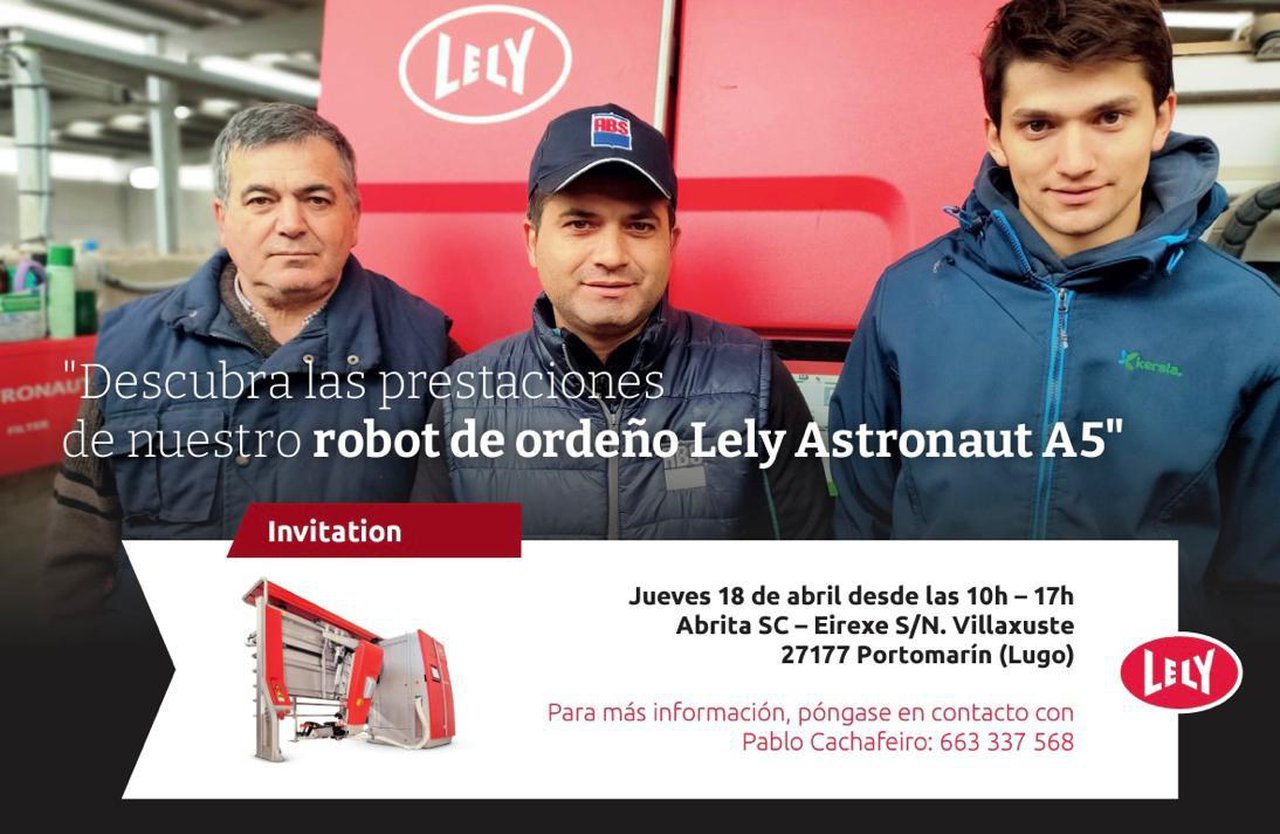 Nova xornada sobre Lely Astronaut A5, mañá en Abrita SC