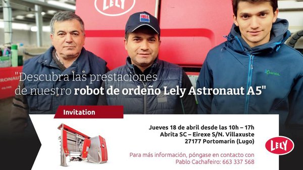 Nova xornada sobre Lely Astronaut A5, mañá en Abrita SC