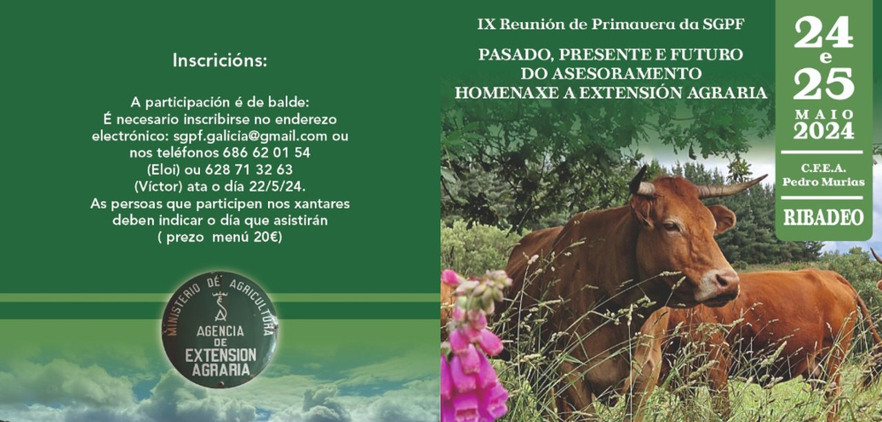 Chega a IX Reunión de Primavera da Sociedade Galega de Pastos e Forraxes
