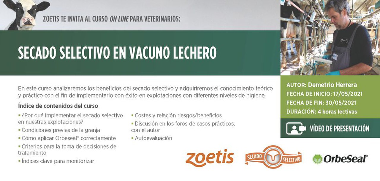 Demetrio Herrera compartirá sus conocimientos sobre secado selectivo en un curso online de Zoetis