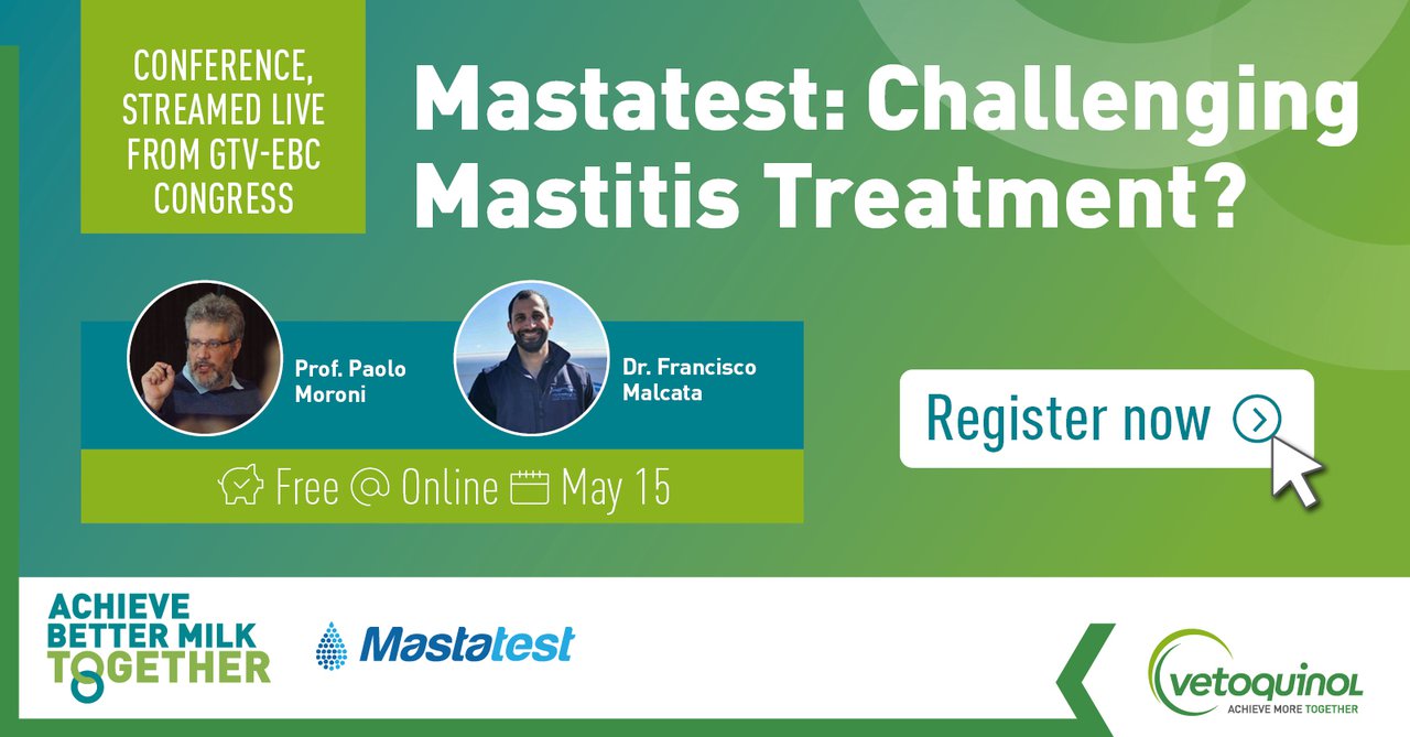 O tratamento da mastite, foco dun webinario de Vetoquinol que terá lugar o 15 de maio