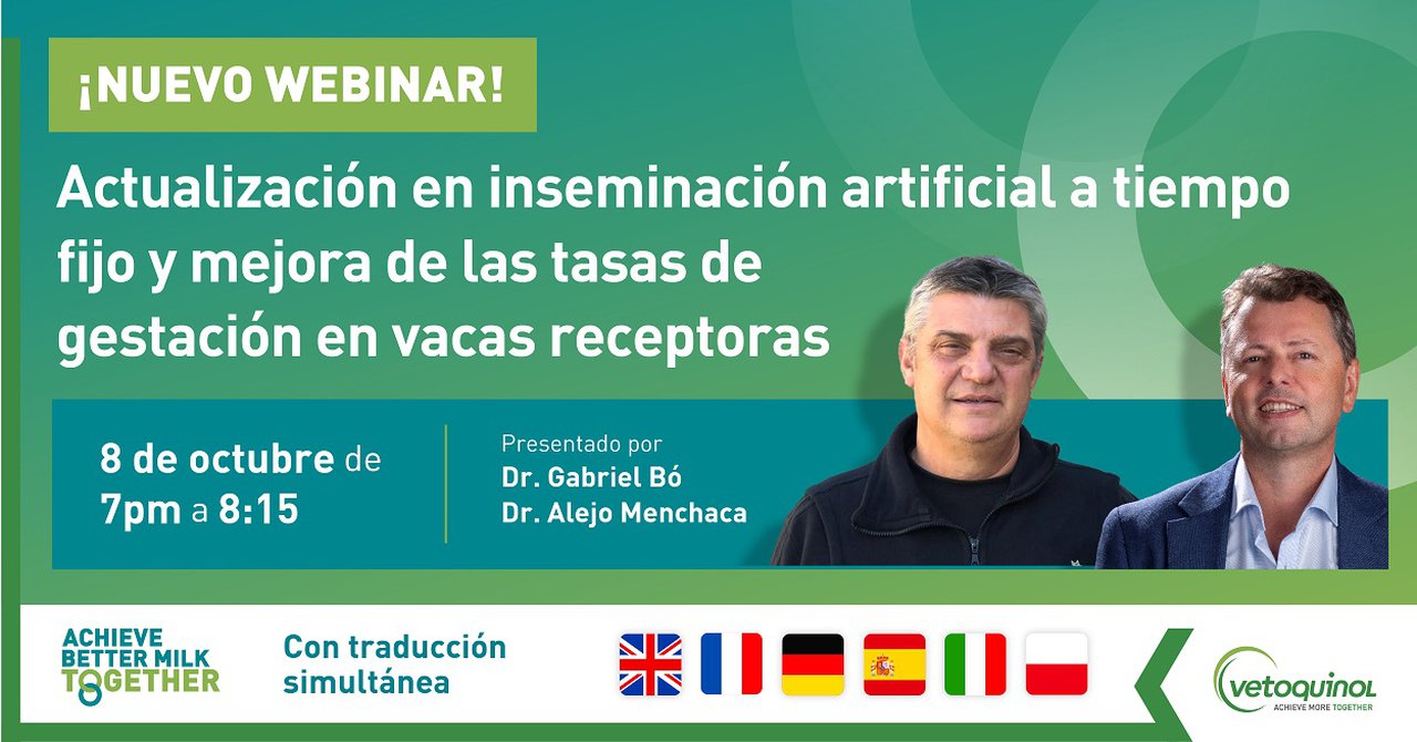 Vetoquinol organiza un webinario sobre actualizaciones en inseminación artificial