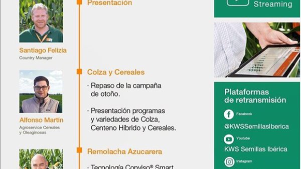 KWS Semillas Ibérica realizará un Día de Campo Virtual en directo cos seus mellores especialistas